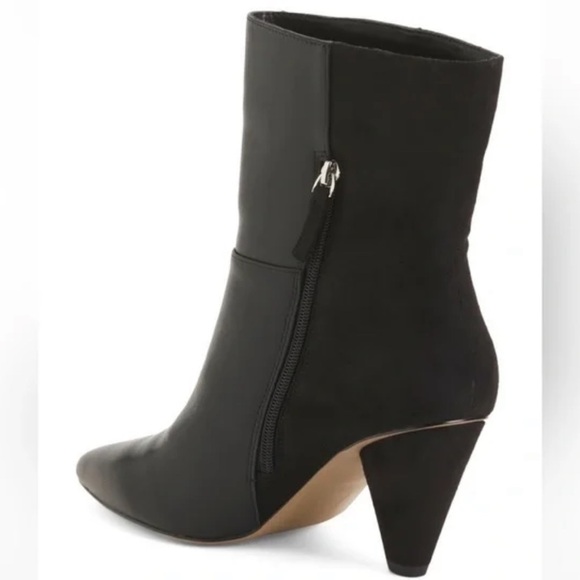 NIB Eloquii Kase Mixed Media Faux Leather/Faux Suede Booties Black - Picture 3 of 7